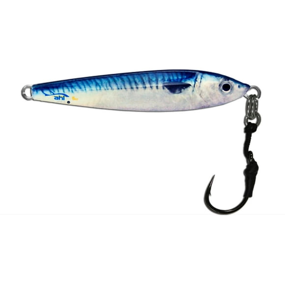 Ahi LDJA-8-BM Live Deception Jigs - 8 oz Blue Mackerel With Assist Hook