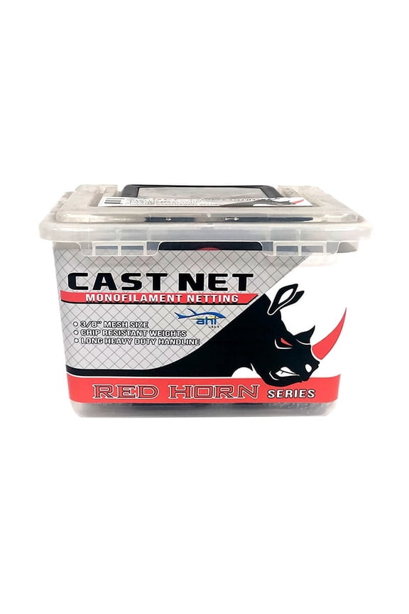 20 Series Red Horn Cast Net 3', 3/8" Mesh