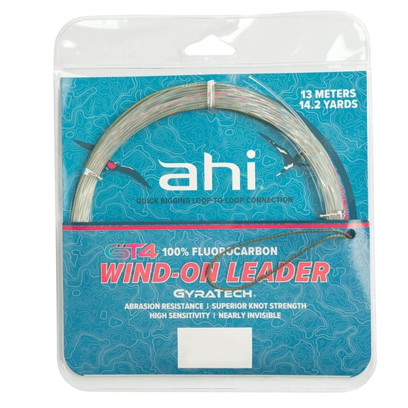 Ahi WIND-ON Fluorocarbon Leader 30LB - 14.2yards 13meters