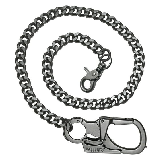 Ahiller Ahiller Wallet Chain for Men, Lockable Carabiner with Tungsten Steel Taper, Heavy Duty Chain for Key Pocket Belt
