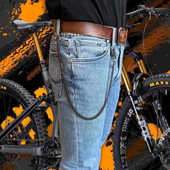 Hipster Hip-Hop Jeans Chain, 25cm Extended Chain with Double Lock Design to Prevent Loss Stylish Minimalist Style Suitable for Daily Wear & Fashion Accessories