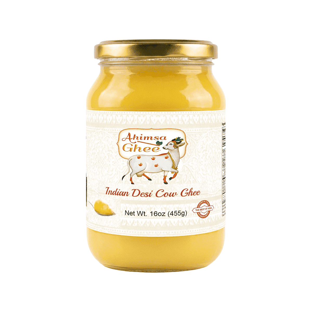 Ahimsa Pure A2 Desi Cow Cultured Ghee, 16 oz