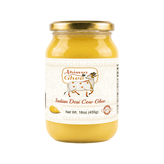 Ahimsa Pure A2 Desi Cow Cultured Ghee, 16 oz