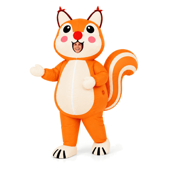 Ahititi Adult Inflatable Squirrel Costume with Fan, Funny Halloween Blow Up Animal Suit for Men and Women,Cosplay,Party
