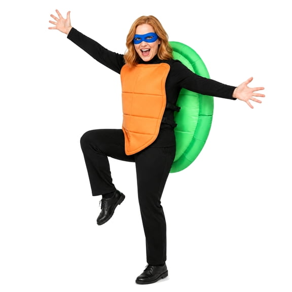 Ahititi Adult Inflatable Turtle Costume with Blower & 2 Eye Masks, Blow Up Turtle Shell Halloween Costume for Men Women