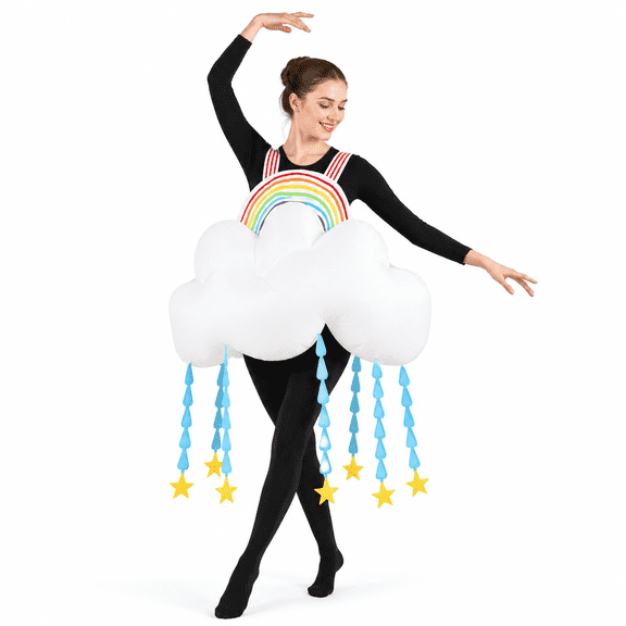 Ahititi Inflatable Rainbow Cloud Costume for Adults, Funny Blow Up Halloween Costume for Parties and Cosplay, One Size