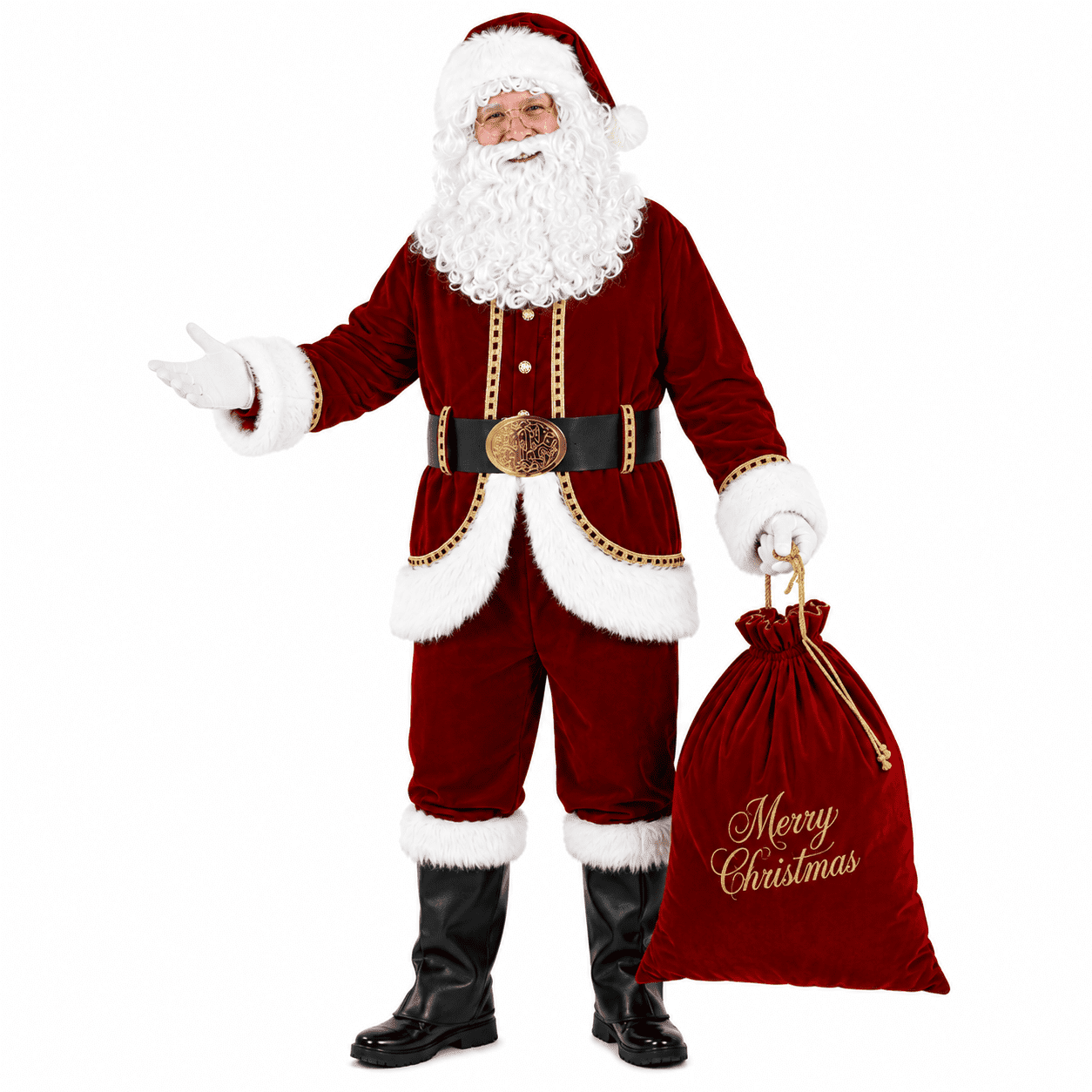 Halco Santa Suits Ahititi Santa Claus Costume for Men,11-Piece Adult Santa Suit,Christmas ...