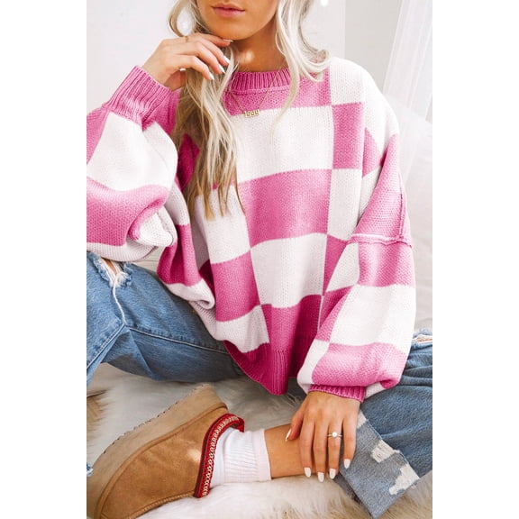 Ahlaray Chic Plaid Bishop Sleeves - Style Statement for Women