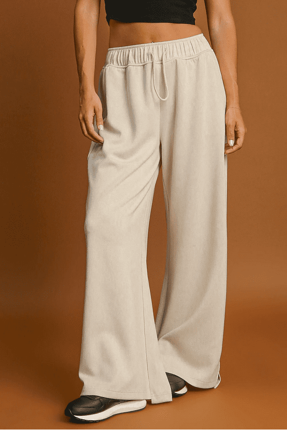 Elegant Apricot Wide Leg Pants - Effortless Style, Custom Fit!