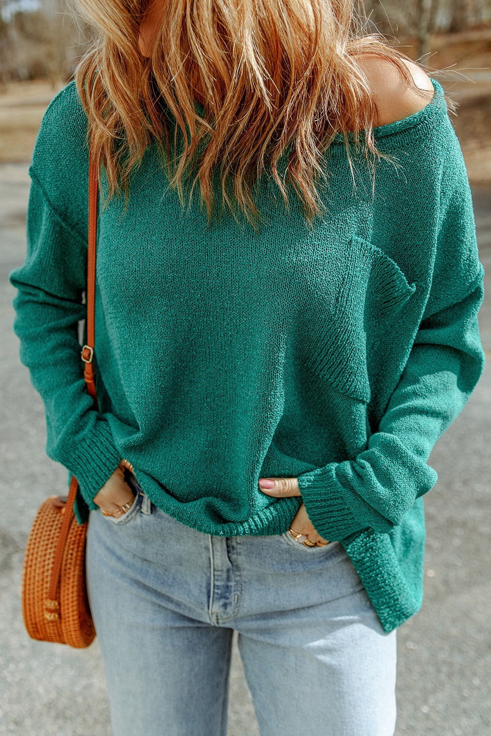 Elegant Off-Shoulder Knit Sweater