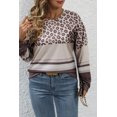 thumbnail image 1 of Ahlaray Flaunt Your Style! Plus Size Leopard Top - Cozy Long Sleeves, Allure Awaits!, 1 of 3
