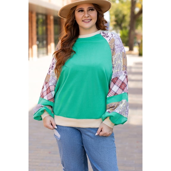 Ahlaray Sky-Blue Plaid Hoodie: Plus Size, Timeless Elegance