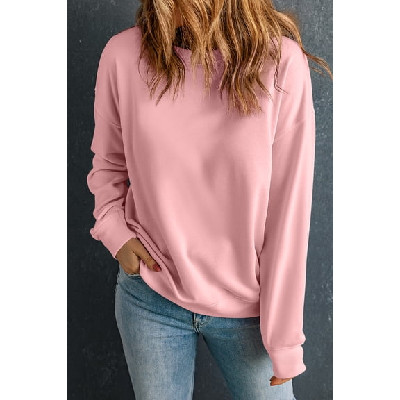 Ahlaray Soft Pink Pullover - Effortless Casual Style for Women