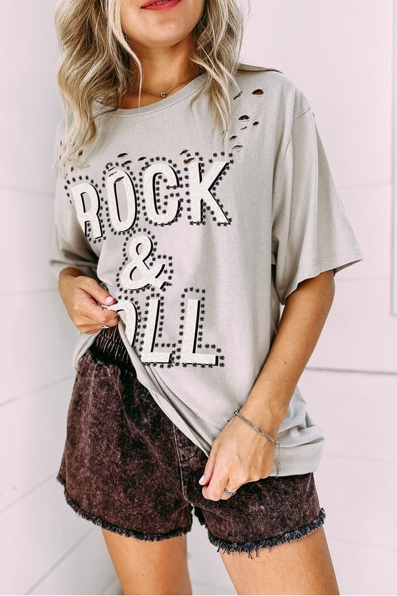 VINTAGE VIBES: Rock N Roll Tee - Soft, Casual, and Stylish!