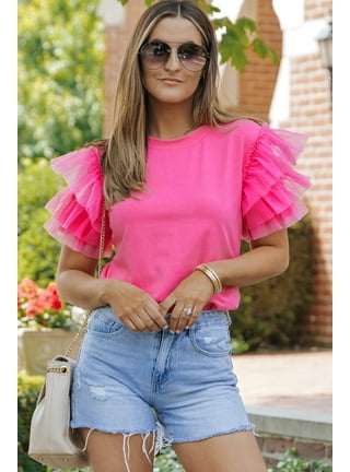 Tulle Ruffle Top