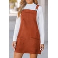 thumbnail image 1 of Ahlaray women Cinnamon Hued Pocketed Sleeveless Corduroy Dress - Summer Casual Charm S-XL, 1 of 8