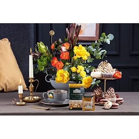 Ahmad Black Tea Classic Variety Pack with English Breakfast, English Tea No.1, Darjeeling Tea, Ceylon Tea, Earl Grey Tea & Cardamon Tea, 20 bags each (Pack of 6)