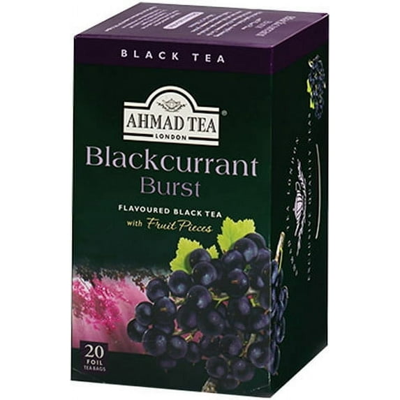Ahmad Blackcurrant Burst Flavoured Black Tea 20 Foil Tea Bag