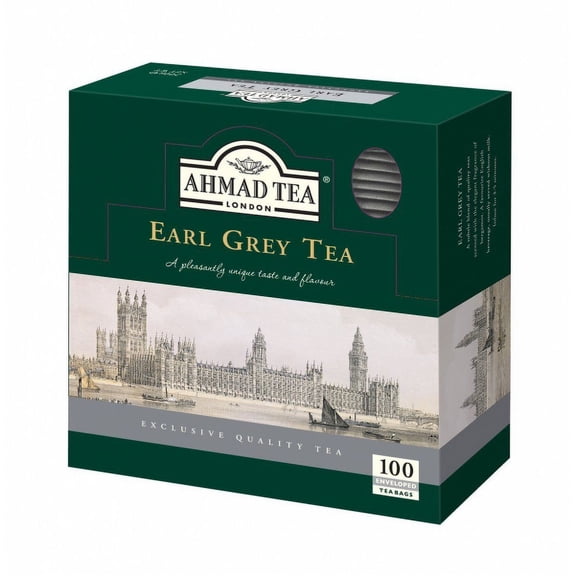 Ahmad Earl Grey Tea 100 Tea Bags (Enveloped) Pack of 12