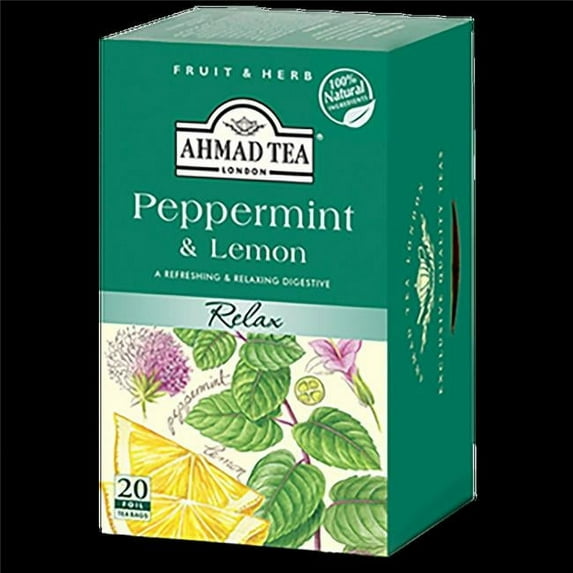 Ahmad Herbal Tea - Peppermint Lemon Tea 20 Bags - 30g