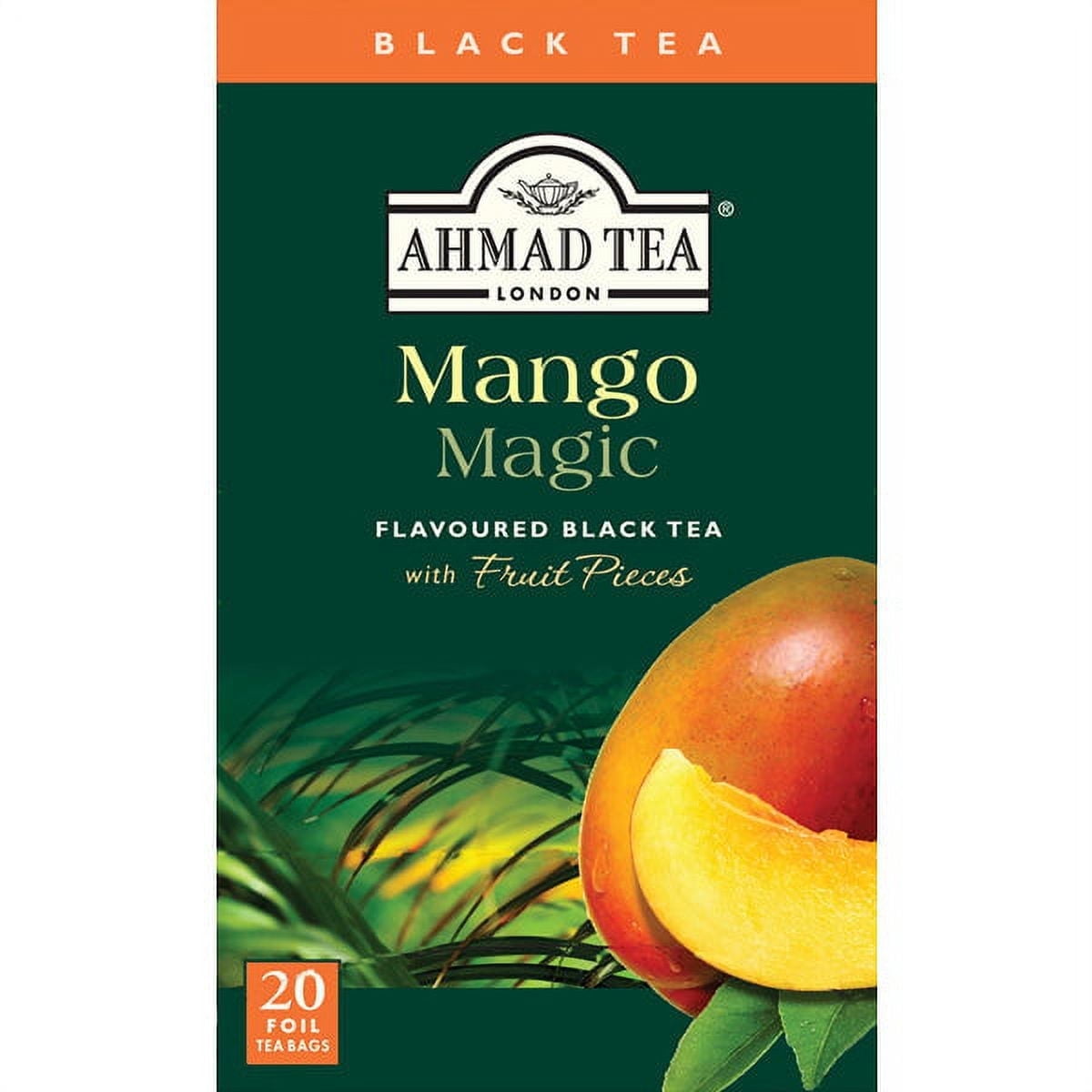 Ahmad Tea, Flavored Black Tea, 20 Tea Bags, Mango Magic - Walmart.com