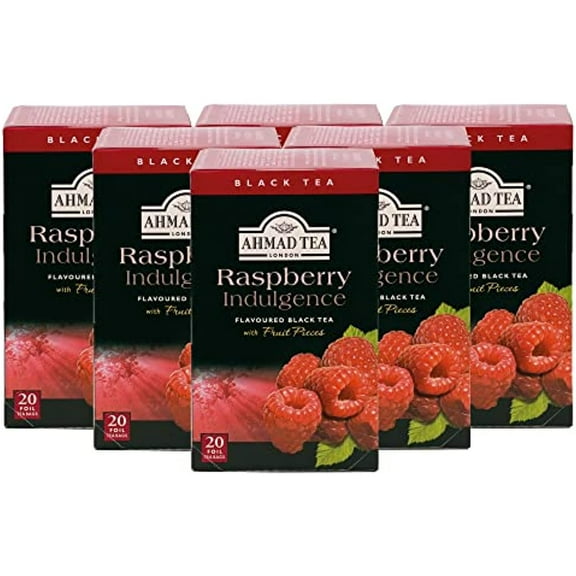 Ahmad Tea Company, Blk Rspbrry, Raspberry Indulgence, 120 Count (Pack Of 6)