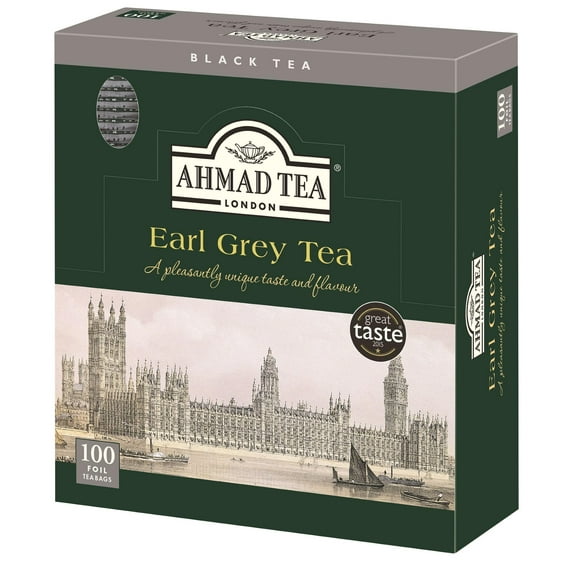 Ahmad Tea Earl Grey foil teabags, 100 Count