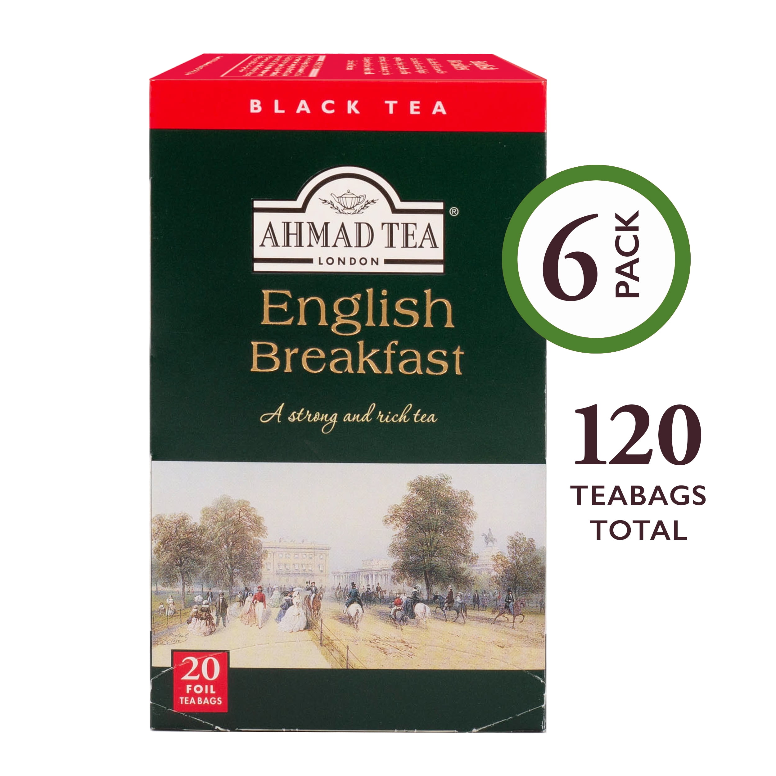 Ahmad Tea English Breakfast Black Tea Bags, 120 Ct (6 Boxes of 20