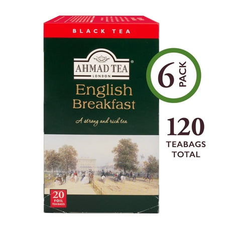 Ahmad Tea English Breakfast Black Tea Bags, 120 Ct (6 Boxes of 20)