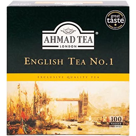 Ahmad Tea English Tea No.1 Tagged Teabags, 100 Count,3922-1