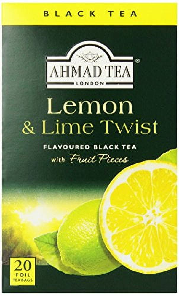 Ahmad Tea Lemon & Lime Twist Black Tea, 20-Count Boxes (Pack of 6)