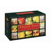 Ahmad Tea Twelve Teas Variety Sampler Black and Green Tea Bags, 12 flavors, 60 teabags
