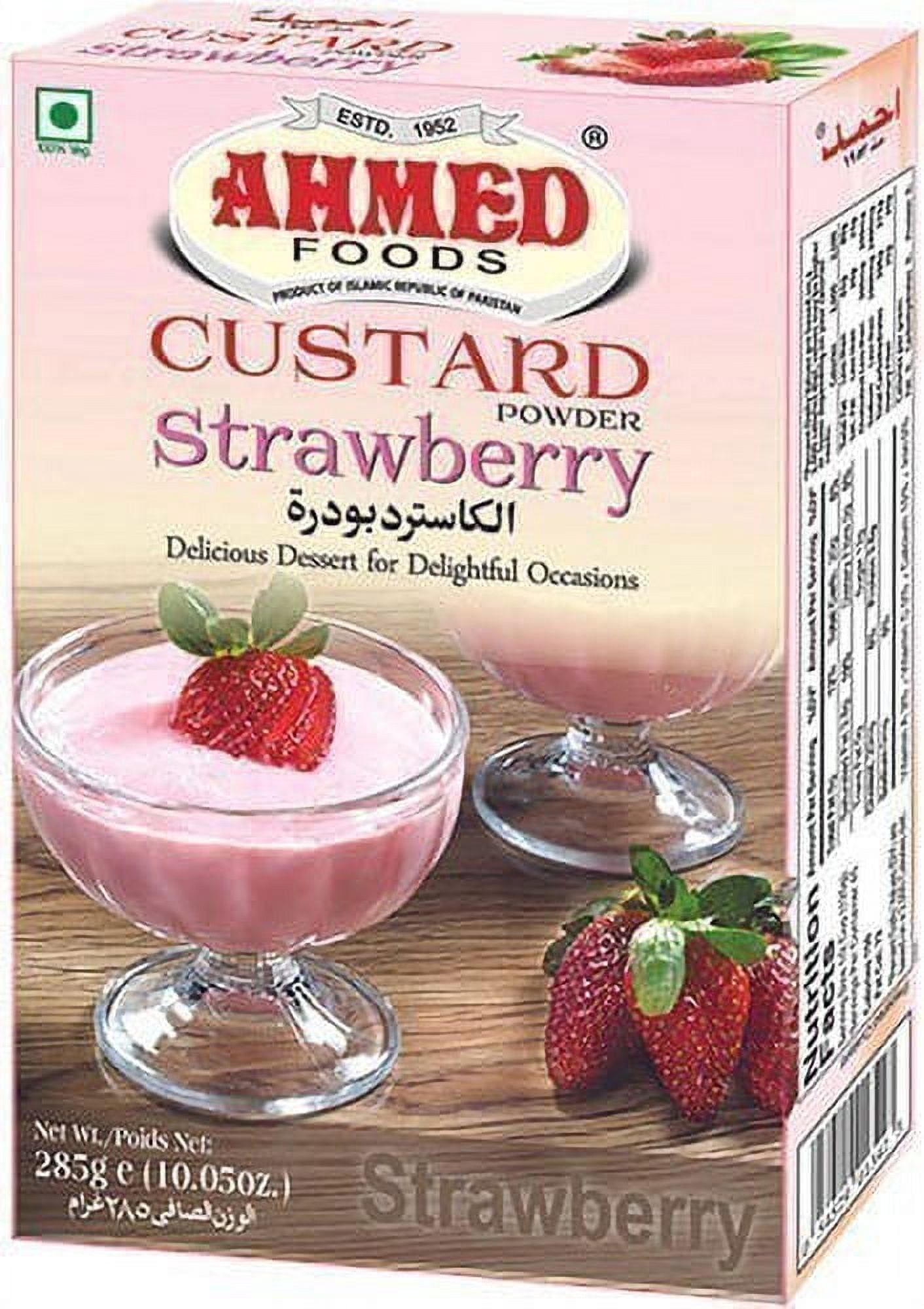 Ahmed Custard Powder - Strawberry Flavor 10.5 oz box