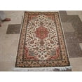 thumbnail image 1 of Ahmedani Linen Amazed Medallion Flowers Kasha Home Decor Hand knotted Living Room & Bedroom Area Rug Wool Silk Carpet (5 x 3)', 1 of 8