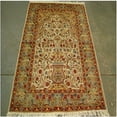 thumbnail image 1 of Ahmedani Linen Exclusive Tree of Life Birds All Over Floral Living Room or Bedroom Area Rug Silk Wool Hand Knotted Carpet (6 x 4)', 1 of 8