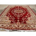 thumbnail image 1 of Ahmedani Red Love Beauty Floral Oriental Adult Indoor Home Decor Area Rug Hand Knotted Wool Silk Carpet (6 x 4)', 1 of 9