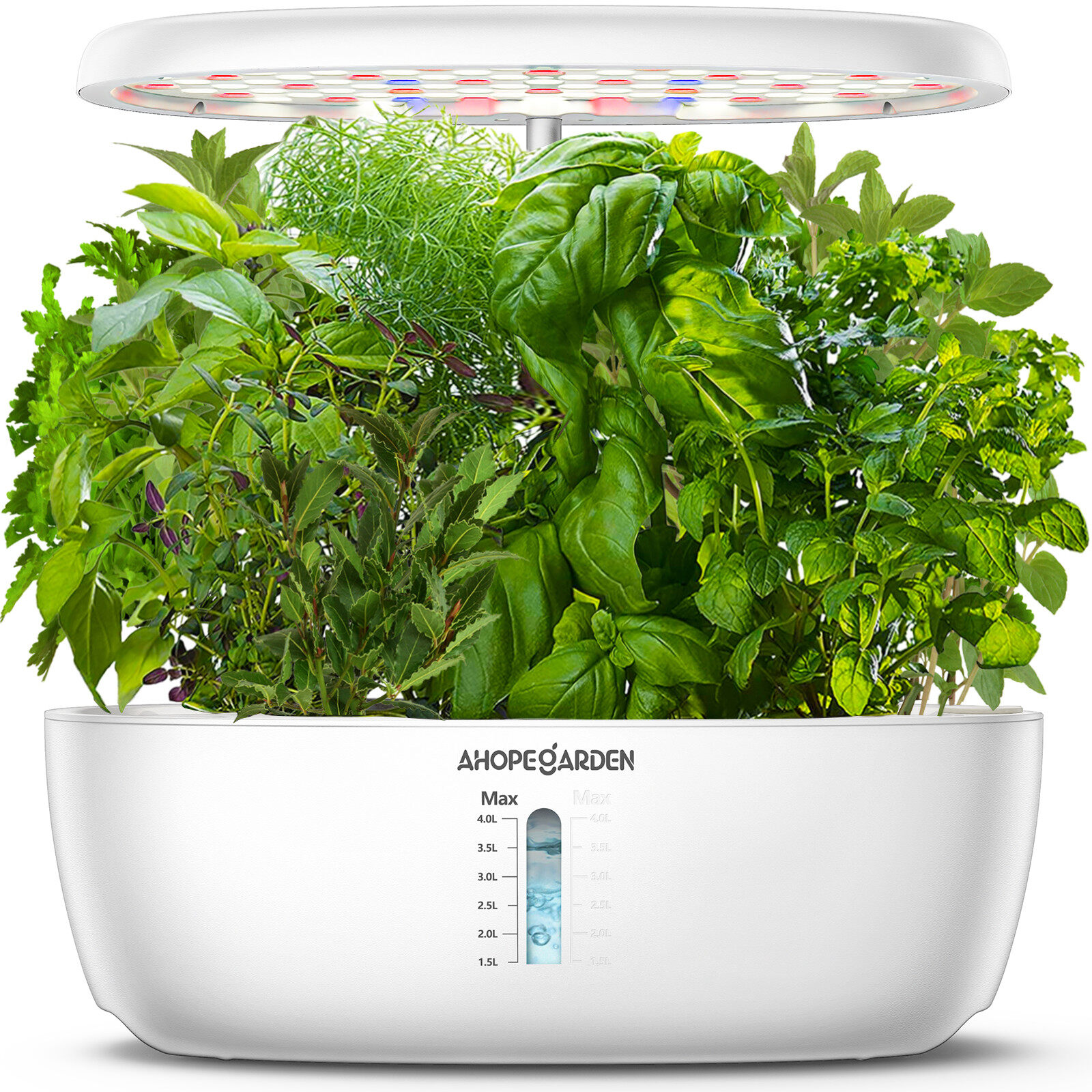 Ahopegarden Z239 Intelligent Planter 12- Hydroponic Planting Kit LED Grow light Planter Germination Machine with Self Circulation Soilless Gardening Set(White)