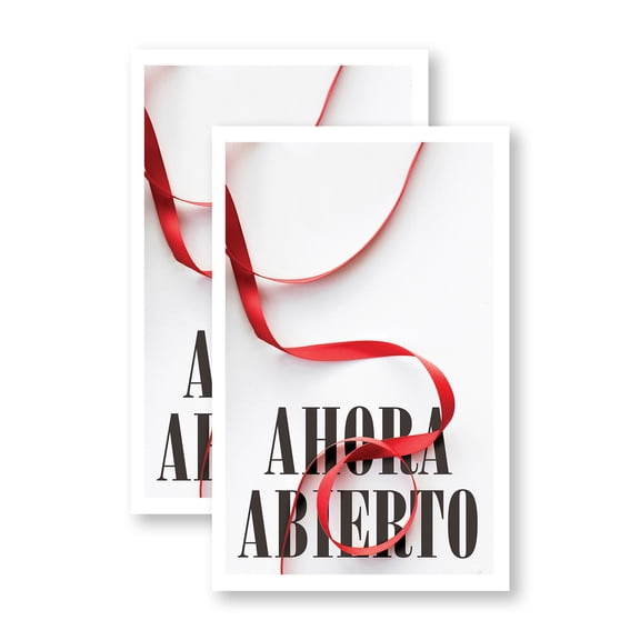 Ahora Abierto (2-Pack) 24 Inch x 36 Inch Vinyl Decals | Sign Insert Peel & Stick Decals Stickers Window Signs | Spanish Open Sign, Business Ready, Maximum Visibility | Made in USA