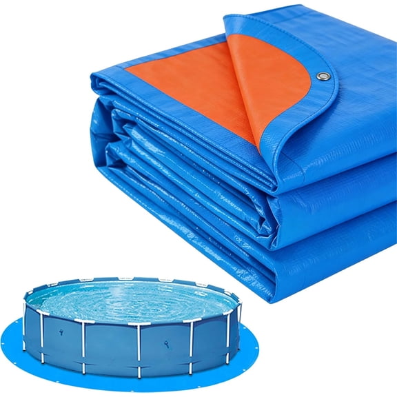 Ahot 15FT Round Swimming Pool Liner Pad,Heavy Duty Swimming Pool Ground Cloth Tarp Pools Ground Mat Protector Pad Under Pool Floor Mat Pool Underlayment Pads Prevents Punctures for Above Ground Pools