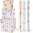 thumbnail image 1 of Ahot Ice Cream Wrapping Paper Rolls - 3 Short Rolls Birthday Wrapping Paper Rolls Pink Ice Cream Gift Wrap Paper Kids Wrapping Paper Rolls Summer Wrapping Paper with Cut Lines 17 in x 10 ft, 1 of 14