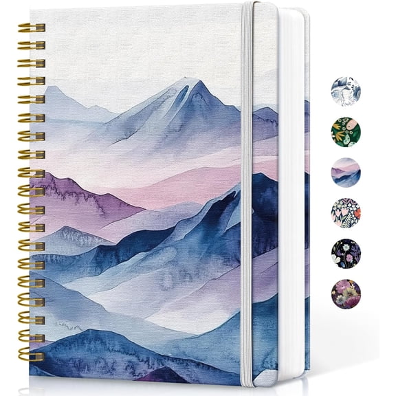 RFGUBAhot Notebook Journal for Work, 300 Pages Thick B5 (7.1"x10") College Ruled Journal for Women & Writing, Hardcover Notebook for Note Taking, Perfect for Office Home School, Distant Peak