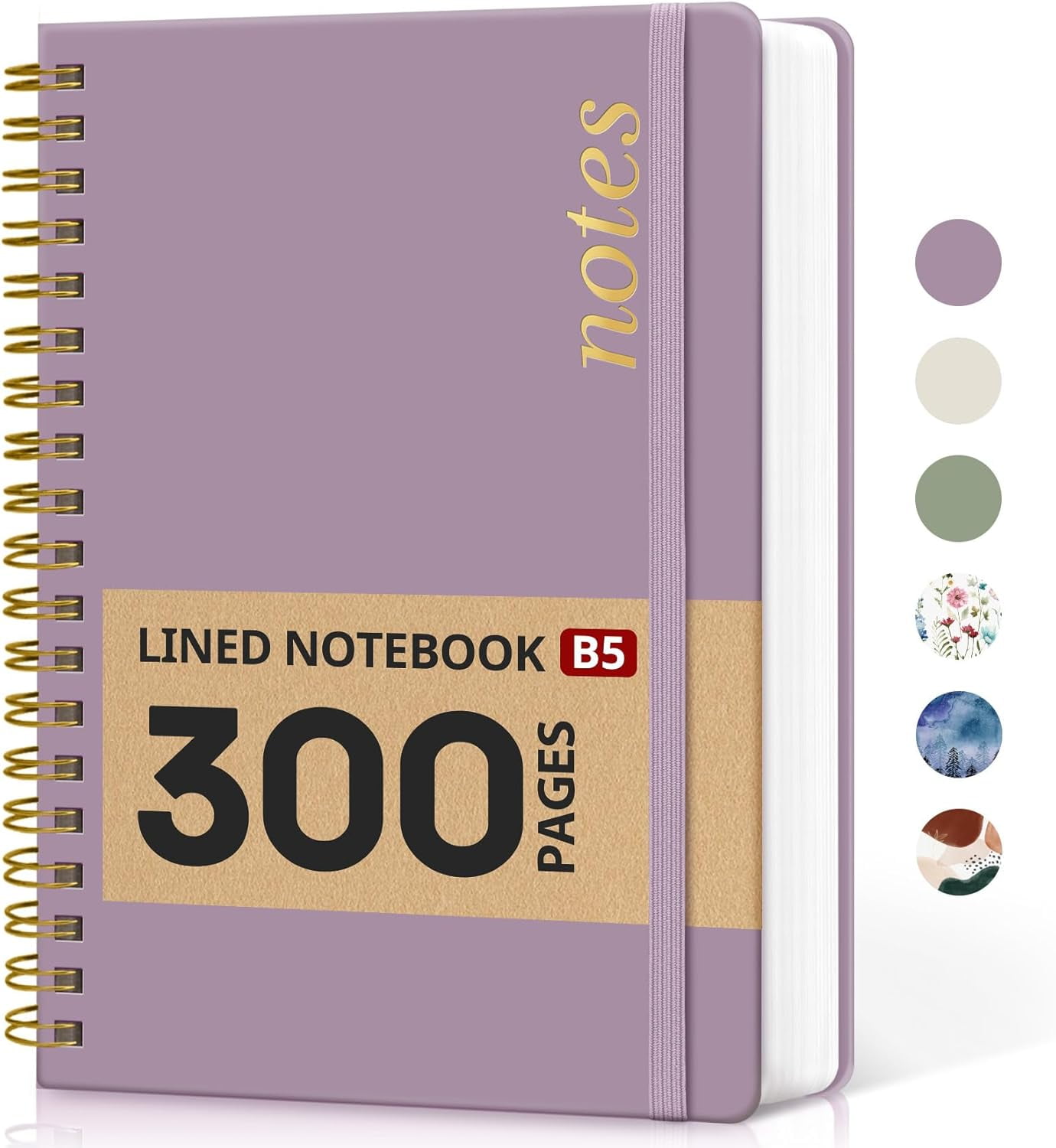 Ahot Notebook Journal for Work, 300 Pages Thick B5 (7.1"x10") College Ruled Journal for Women & Writing, Hardcover Notebook for Note Taking, Perfect for Office Home School Supplies, Purple7Y