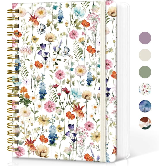 Ahot Notebook Journal for Work, 300 Pages Thick B5 (7.1"x10") College Ruled Journal for Women & Writing, Hardcover Notebook for Note Taking, Perfect for Office Home School Supplies, Floral