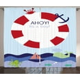 thumbnail image 1 of Ambesonne Reveal Party Curtains 2 Panel Set, Maritime Announcement, 108" x 108", Multicolor, 1 of 3
