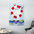thumbnail image 1 of Ahoy Its a Boy Tapestry, Announcement Card Inspired Composition Maritime Funny Sea Animals Theme, Wall Hanging for Bedroom Living Room Dorm Decor, 40W X 60L Inches, Multicolor, by Ambesonne, 1 of 2