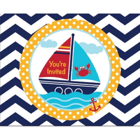 Ahoy Matey! Invitations, 8-Pack