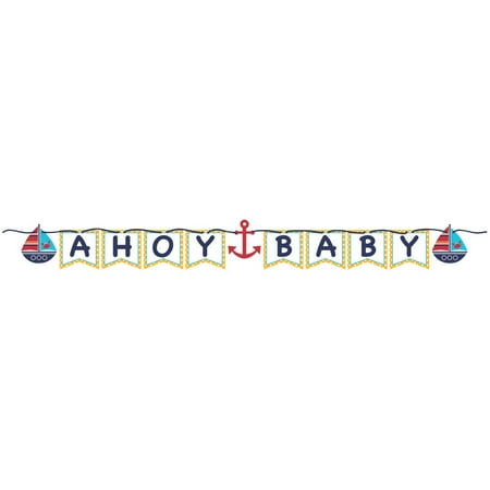 Ahoy Matey! Shaped Ribbon Banner