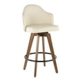 thumbnail image 1 of Ahoy Mid-Century Counter Stool in Walnut and Cream Faux Leather by LumiSource, 1 of 7