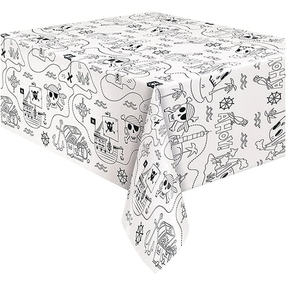 Ahoy Pirate 54X84 Coloring Tablecover (Each)