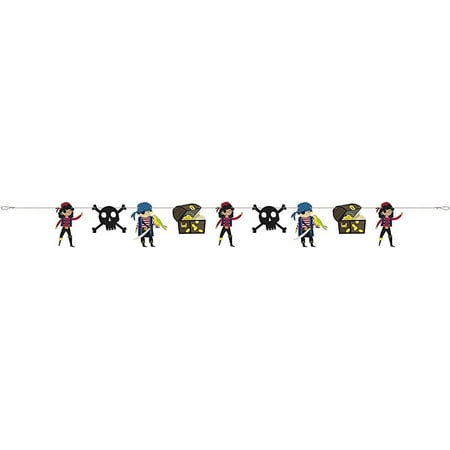 Ahoy Pirate 7 Foot Garland Banner (Each)